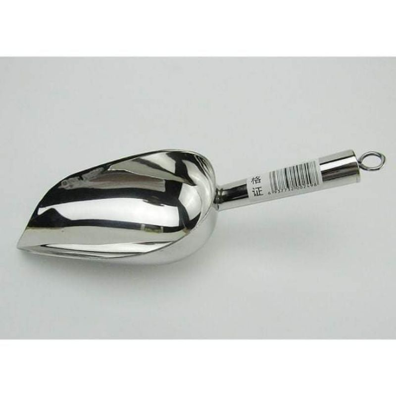 Mui inox xúc đá, xúc bột KT 25 x 8cm