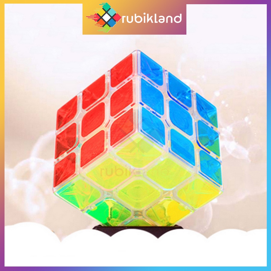 Rubik 3x3 Trong Suốt Z-Cube Transparent Cube Rubic 3 Tầng Đồ Chơi Trí Tuệ Trẻ Em