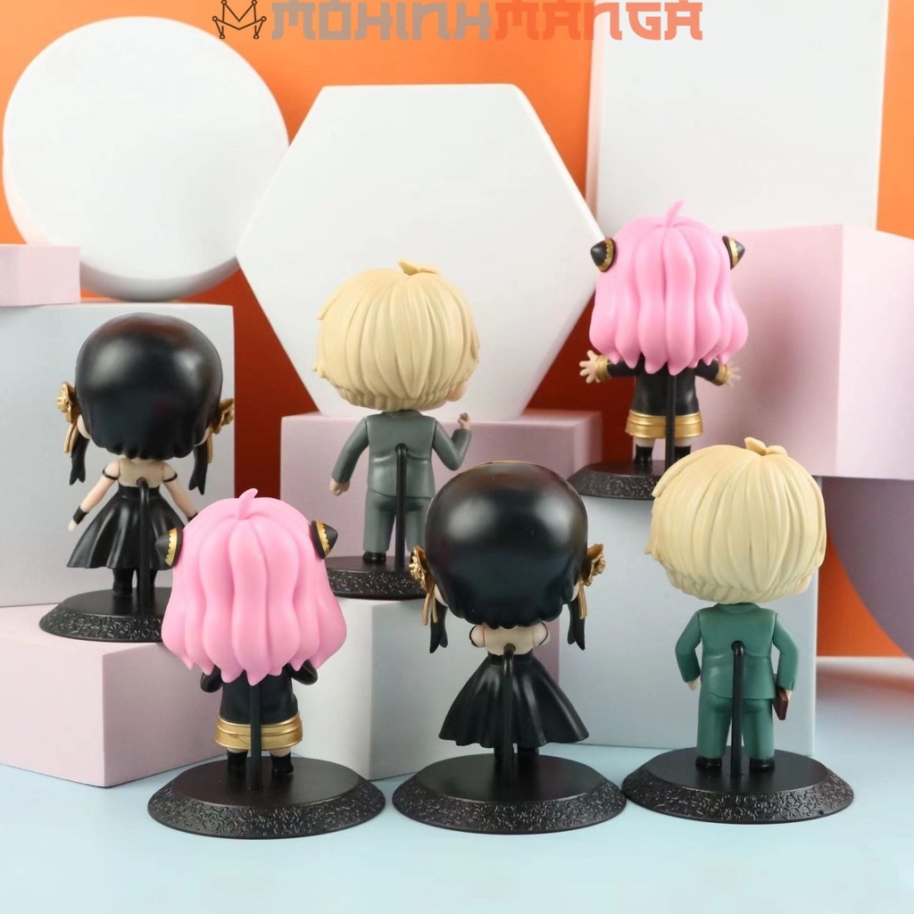 Mô hình 6 nhân vật Spy X Family Gia đình điệp viên Chibi Loid Forger Yor Forger Anya Forger cao 10cm