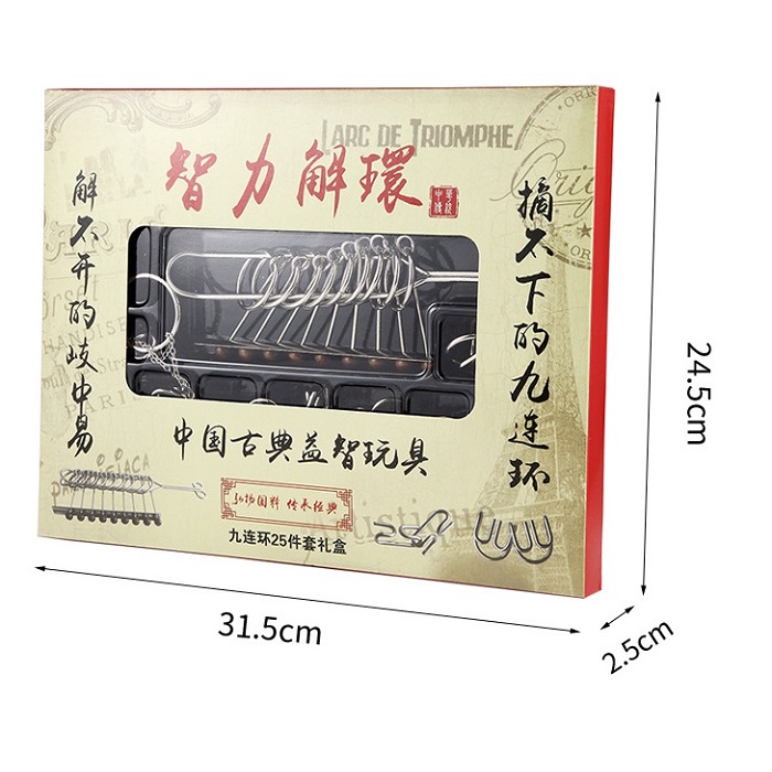 Đồ chơi trí tuệ Nhật Bản tháo sắt Metal Puzzle, thử thách thông minh trí tuệ