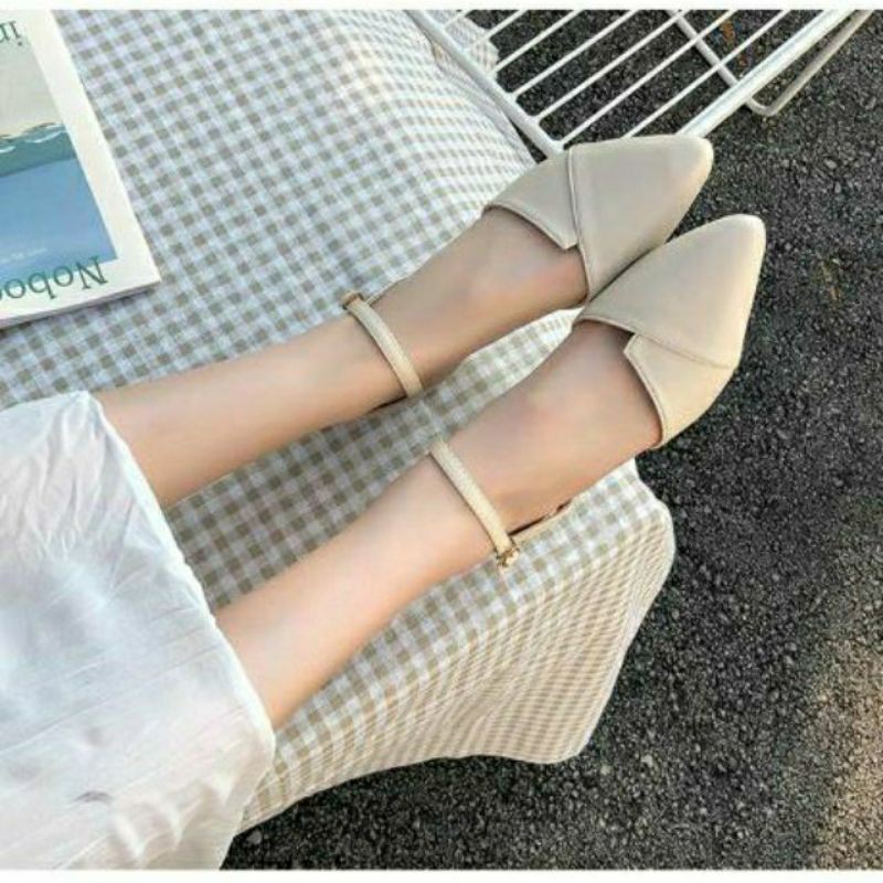 giày size 40 41 42 43 cao 3 phân màu nude giày bigsize số lớn ngoại cỡ