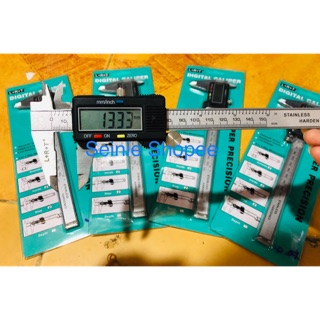 Thước kẹp điện tử hiển thị số 150mm L+R+T thân thép cao cấp