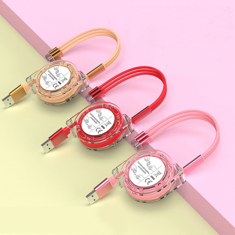 Dây Cáp Đa Năng 3 Trong 1 Phù Hợp Cho Cả Aindroid và Iphone Thiết Kế Dây Rút Chống Rối Đa Năng Siêu Tiện Lợi Angola_shop