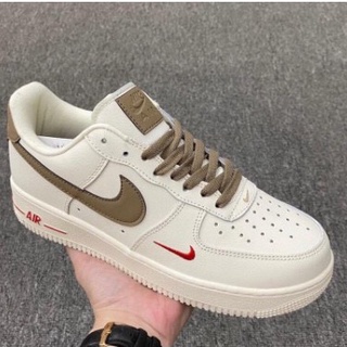 Giày_nike af1 vệt nâu , giày_nike air force 1 low premium white brown cao cấp