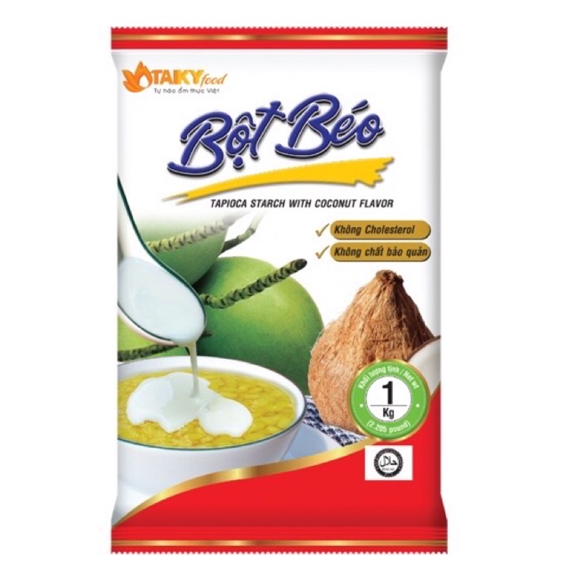 Bột Béo Tài Ký Gói 1kg ( Bột Cốt Dừa). Nhựa HuySun