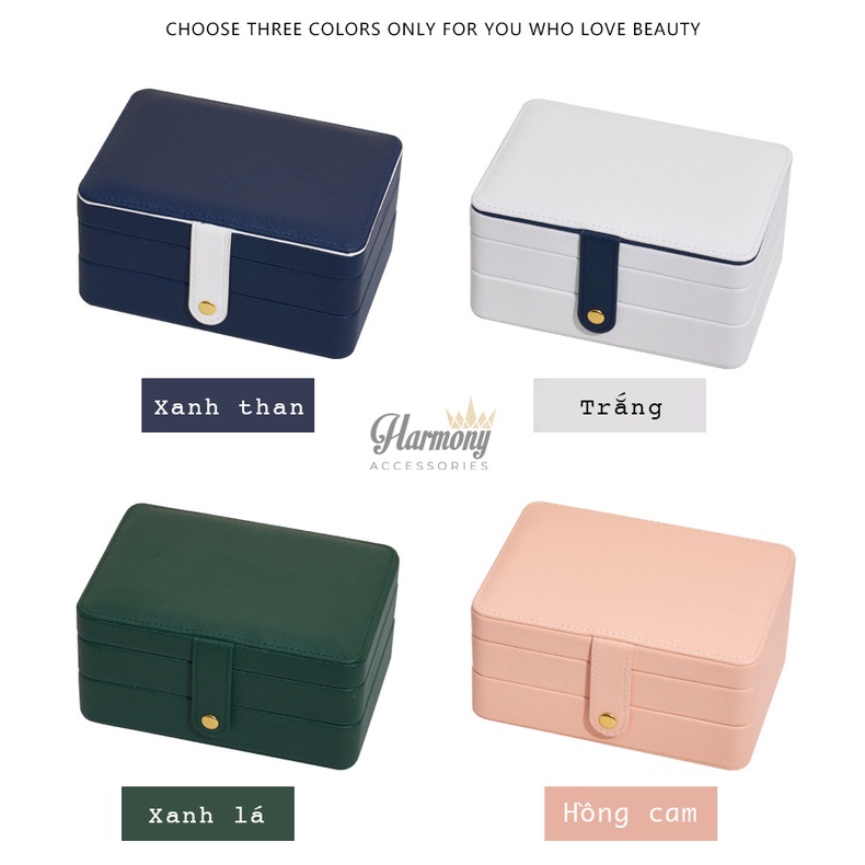 hộp đựng trang sức Da TPU H7, hộp đựng phụ kiện hình chữ nhật Harmony