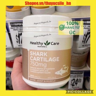 (Date 2025) Viên uống sụn vi cá mập Úc, giảm đau cứng khớp SHARK CARTILAGE, Lọ 200 viên