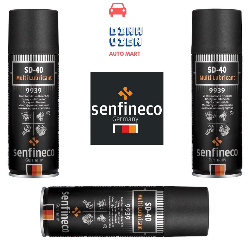 [Nên Dùng] Bôi Trơn, Làm Sạch và Bảo Vệ Bề Mặt Chi Tiết Senfineco 9939 200ML SO-40 Multi Lubricant, Hàng Đức Chính Hãng.