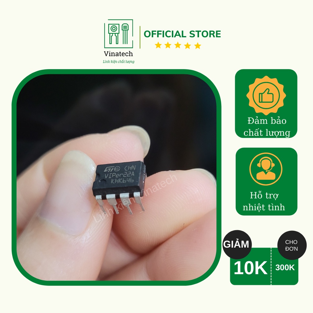 IC nguồn Vip 22A- IC nguồn bếp từ Viper22A 20W chất lượng