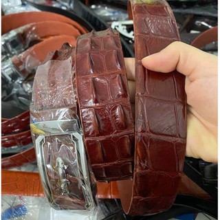 [DÂY LIỀN SỢI] Thắt Lưng Da Cá Sấu Liền Sợi Cao Cấp Da Cá Sấu Thật 100%(Cam Kết Hàng Chất Lượng BH - 12 Tháng)