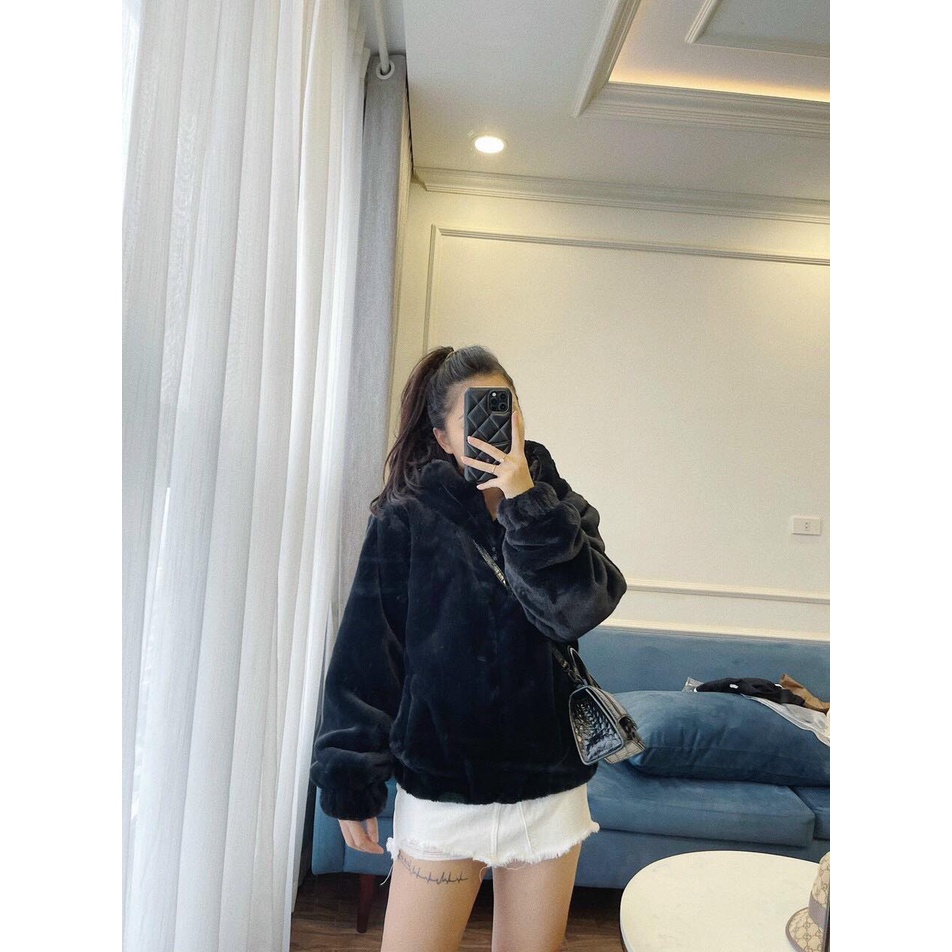 Áo Khoác Lông Siêu Dày Mềm Mịn Ấm Có Mũ Dây Rút Được Yêu Thích Nhất Năm 2021 | BigBuy360 - bigbuy360.vn