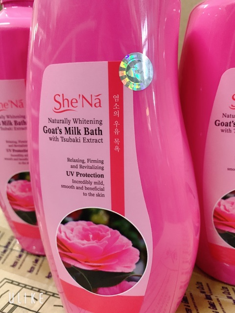 SỮA TẮM SHENA tinh chất hoa tsubaki 1,2L ( mầu hồng )
