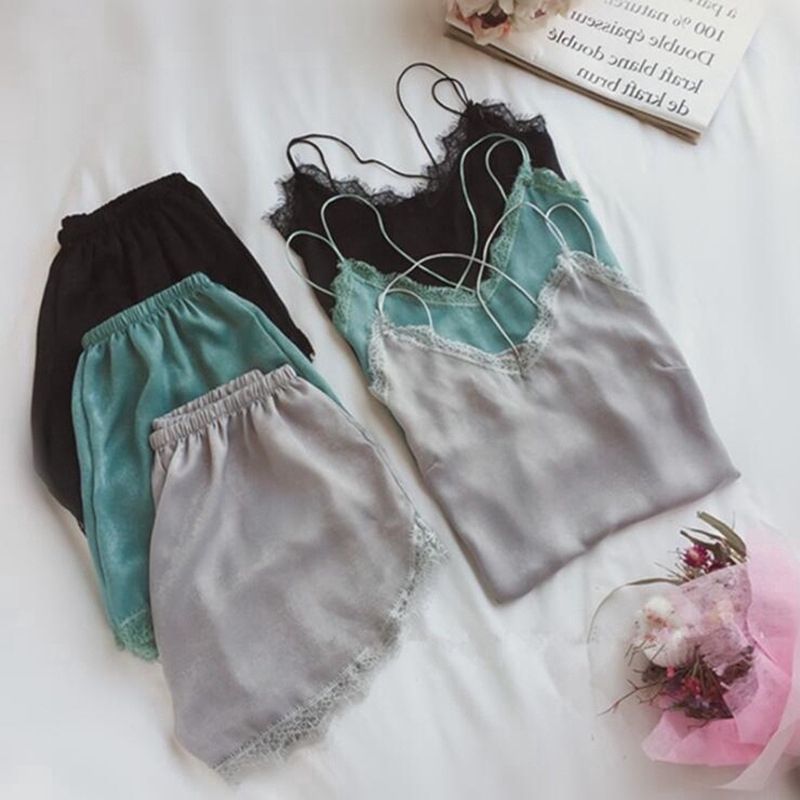 Bộ Đồ Ngủ Lụa Voan Gợi Cảm Dành Cho Nữ