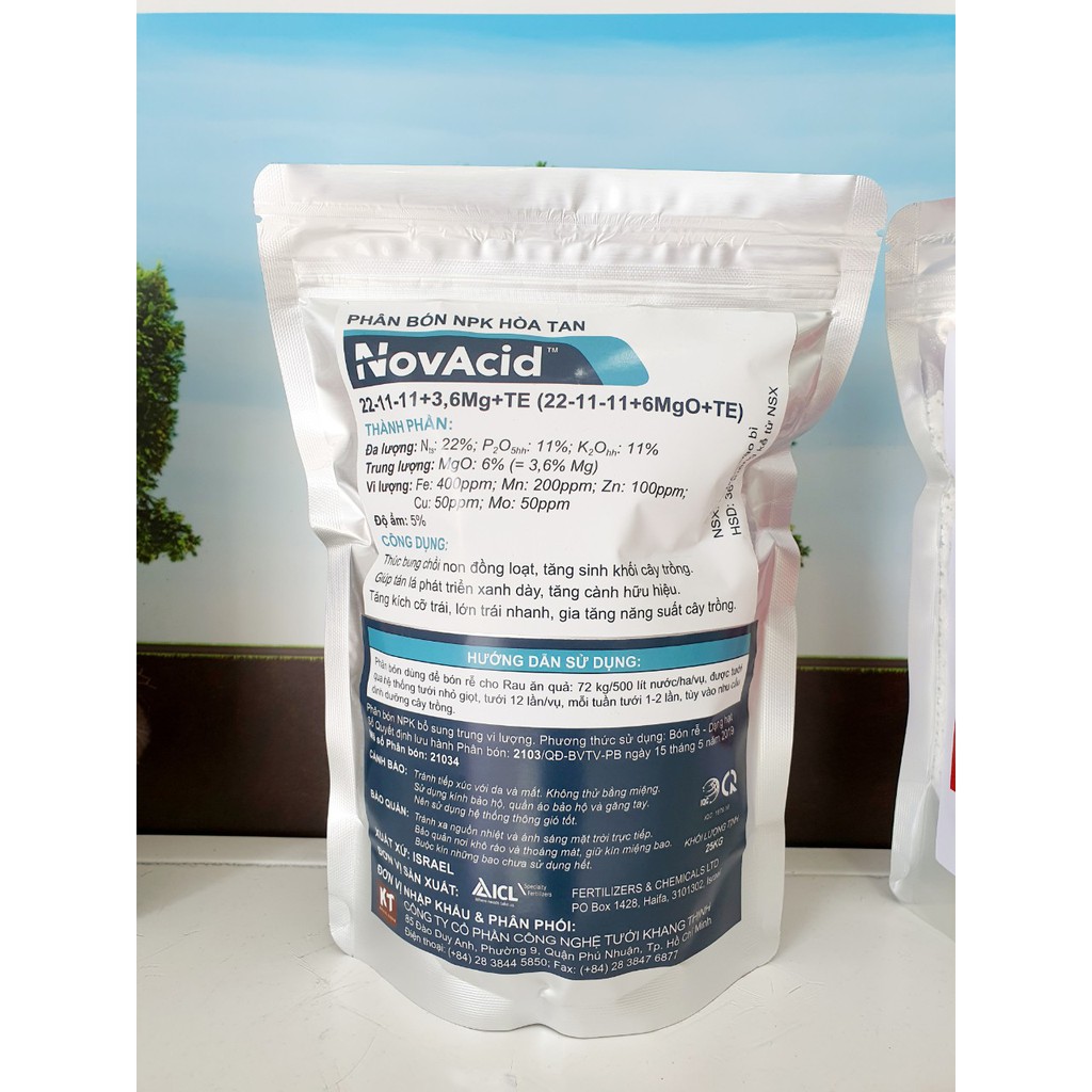 Phân bón Rau Hoa NPK 22-11-11+6MgO+TE -Israel