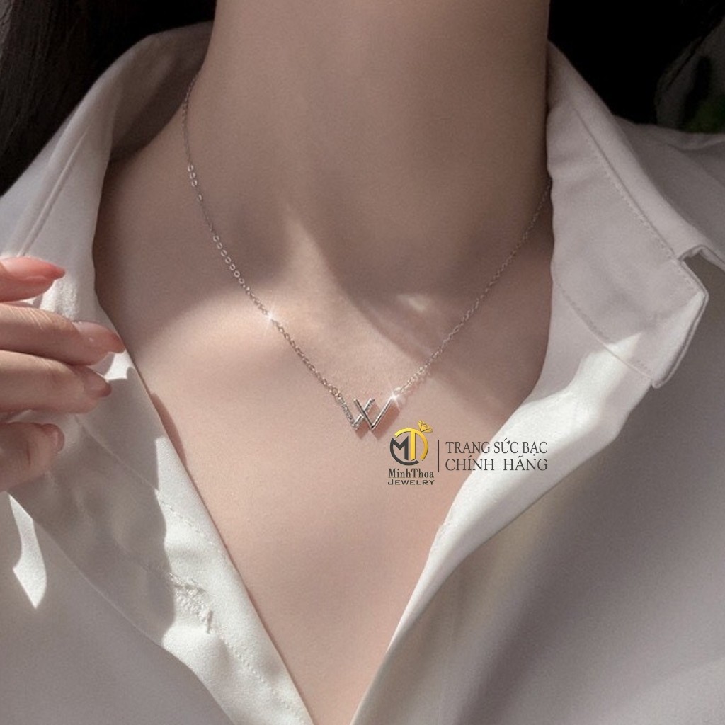 Dây chuyền bạc, vòng cổ nữ trang sức bạc đẹp phong cách Hàn Quốc Minh Thoa JEWELRY