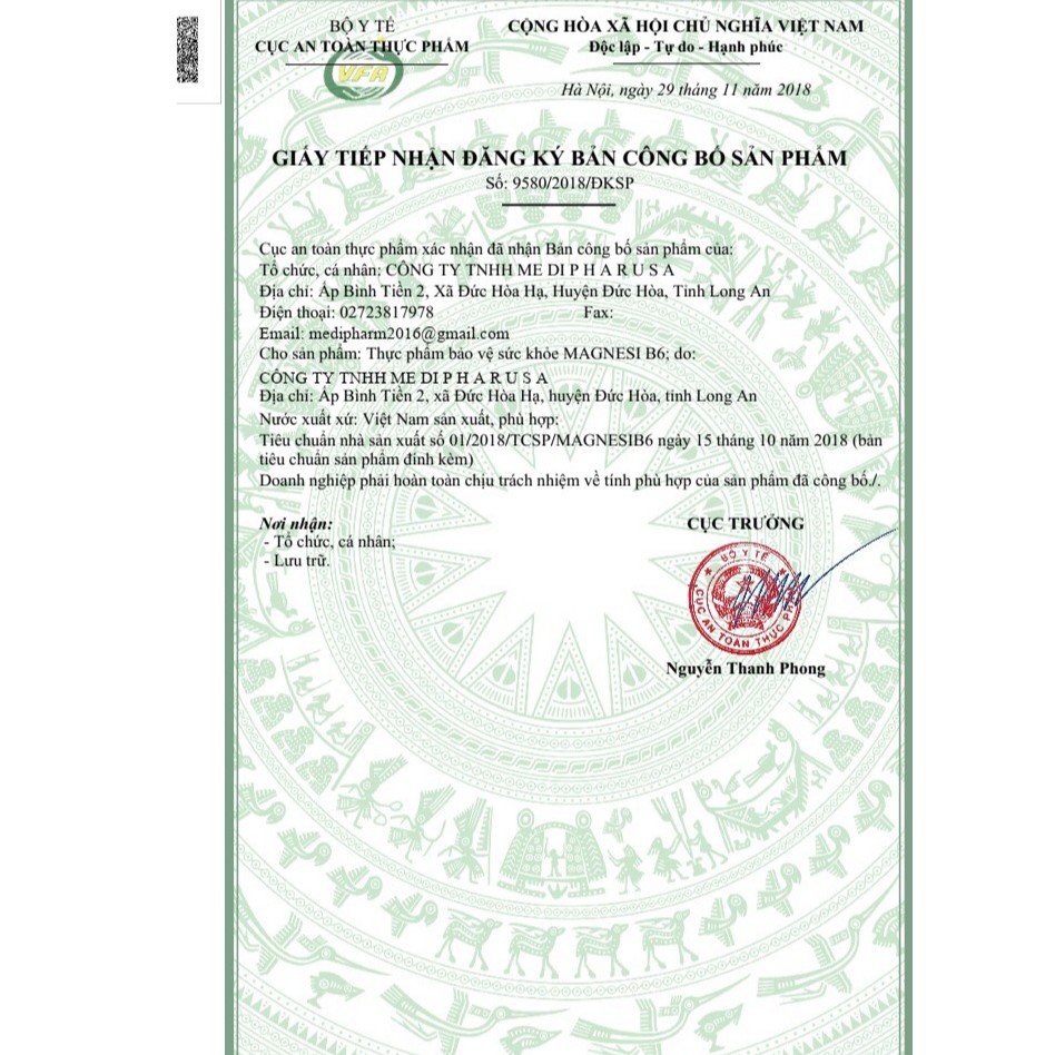 Viên uống magie, vitamin B6 giảm suy nhược thần kinh, căng thẳng, đau cơ bắp, chuột rút - 120 viên