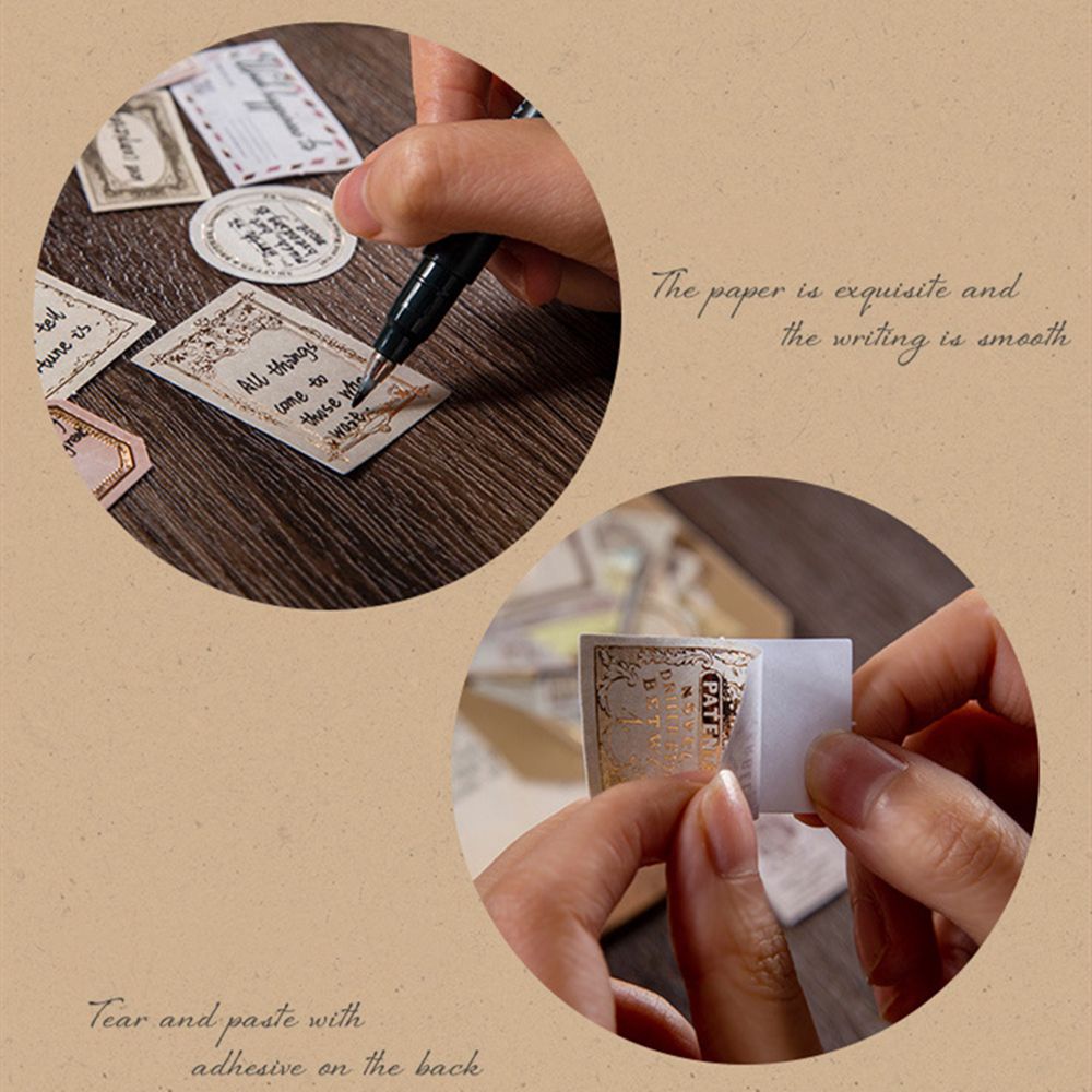 Set 30 miếng dán trang trí sổ tay/ nhật ký/ hành lý phong cách vintage DIY