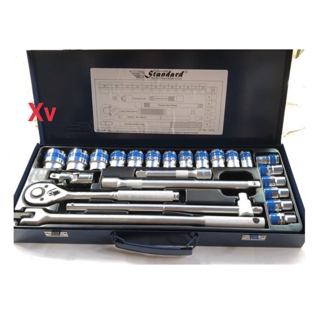 - Bộ khẩu tuýp 1/2 25 chi tiết STANDARD chính hãng .