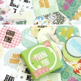 Sticker label Thank you - Bộ 46 hình dán