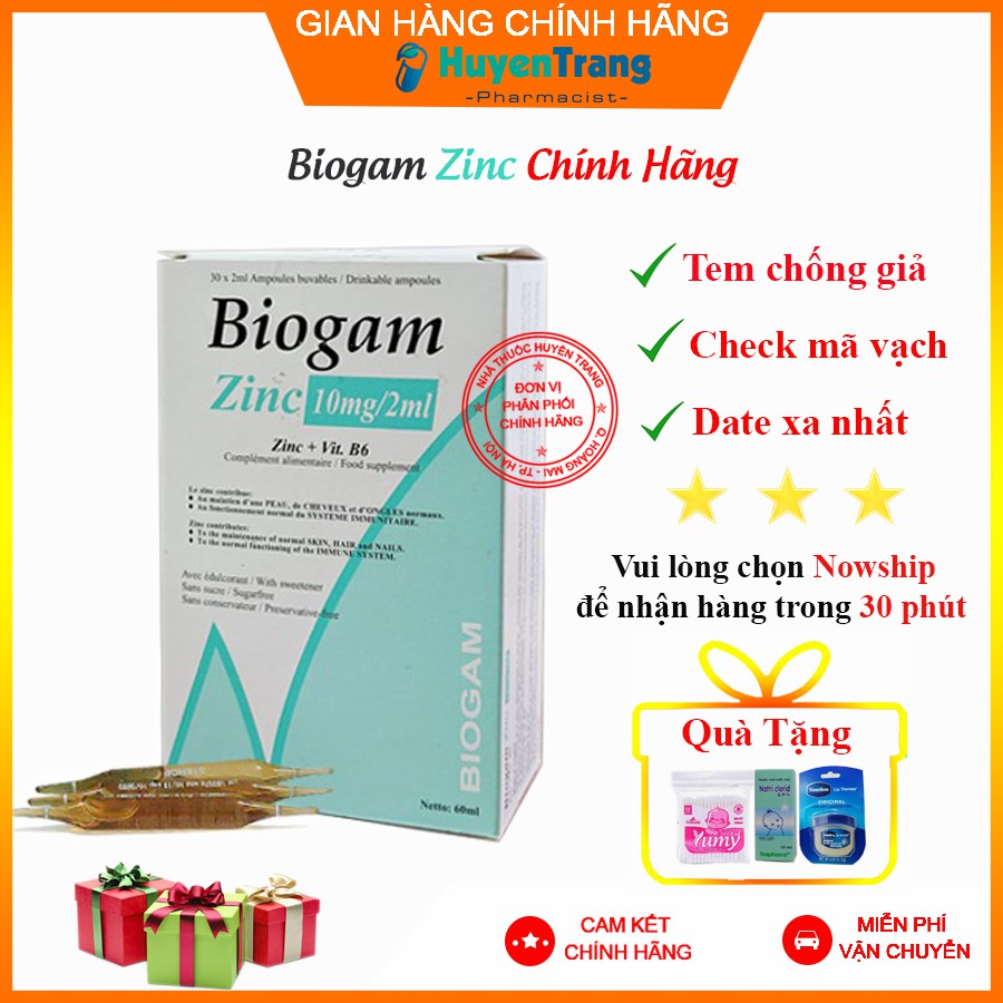 ✔️️️(Tặng quà) Biogam Zinc - Bổ sung Kẽm cho bé