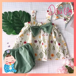 [Hàng Loại 1] Set áo quần hoa lá hàng thiết kế cao cấp cho bé yêu body cho bé từ sơ sinh