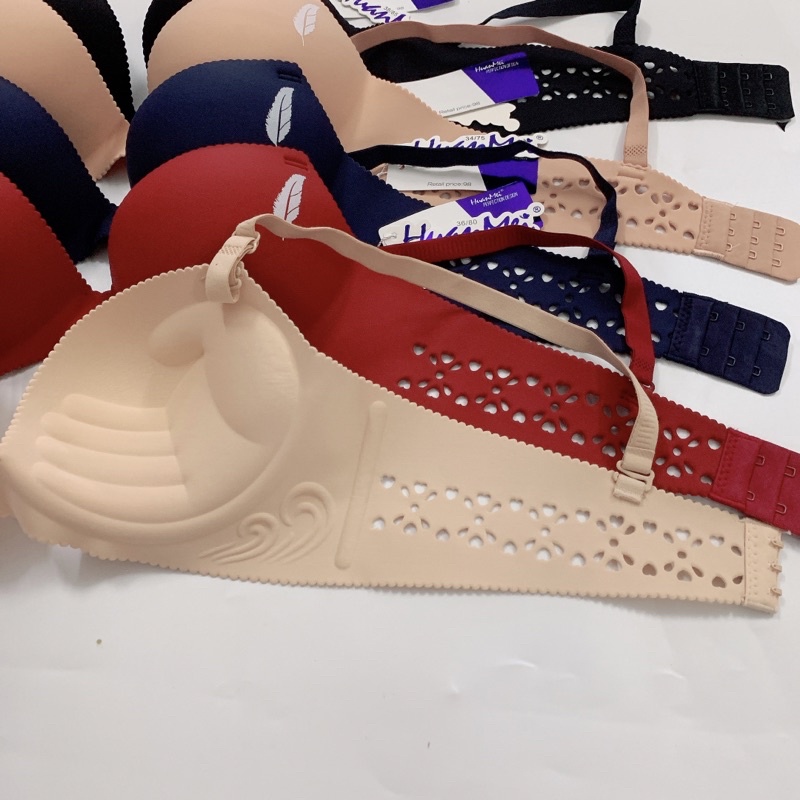 Áo lót nữ su đúc lông vũ  bản áo cắt 3d thoáng, nâng đẩy ngực đẹp. Áo ngực nữ không gọng L2033. Ảnh và video thật