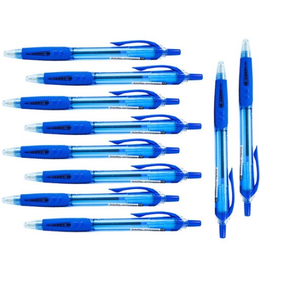 Bộ 10 Bút Gel B Flexoffice FO-GEL-B012 Màu Xanh