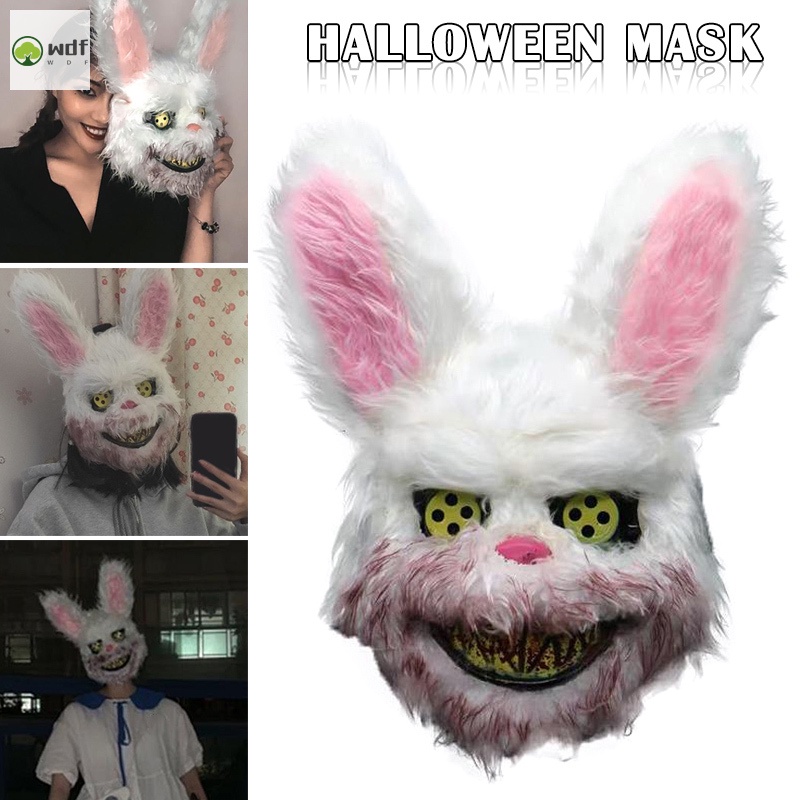 Mặt nạ hình thỏ trắng hóa trang lễ halloween độc đáo