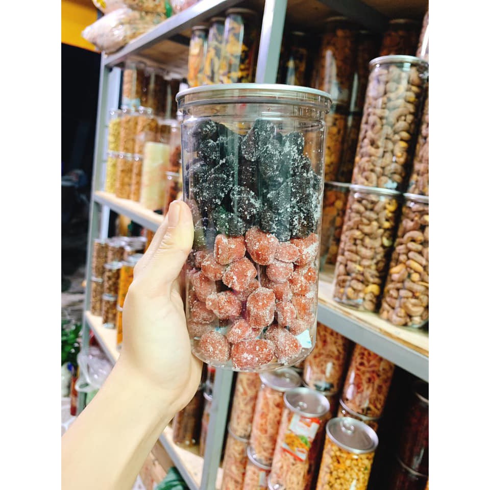 hủ PET-300gr kẹo dẻo mix dâu tây , dâu tằm