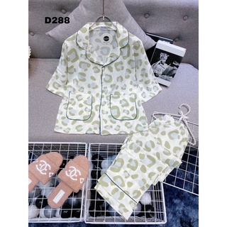 Pyjama Quần Dài Tay Cánh Dơi Vải Lụa Mango