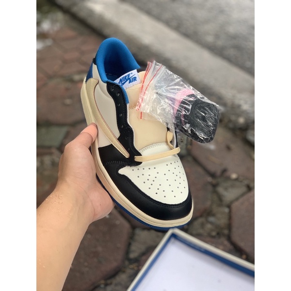 Giày JD cổ thấp xanh trắng travis fragment phiên bản cao cấp