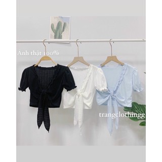 Áo crotop thắt nơ [Ảnh thật 100%]