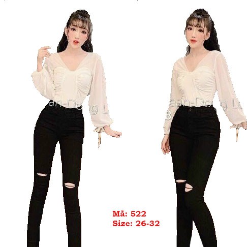 Quần Jean Nữ Lưng Cao ❤️FREESHIP❤️ Quần Bò Nữ Mẫu Mới Ôm Dáng Xinh Xắn Thời Trang Chuẩn Hàng Shop A-T Fashion - QJNU4