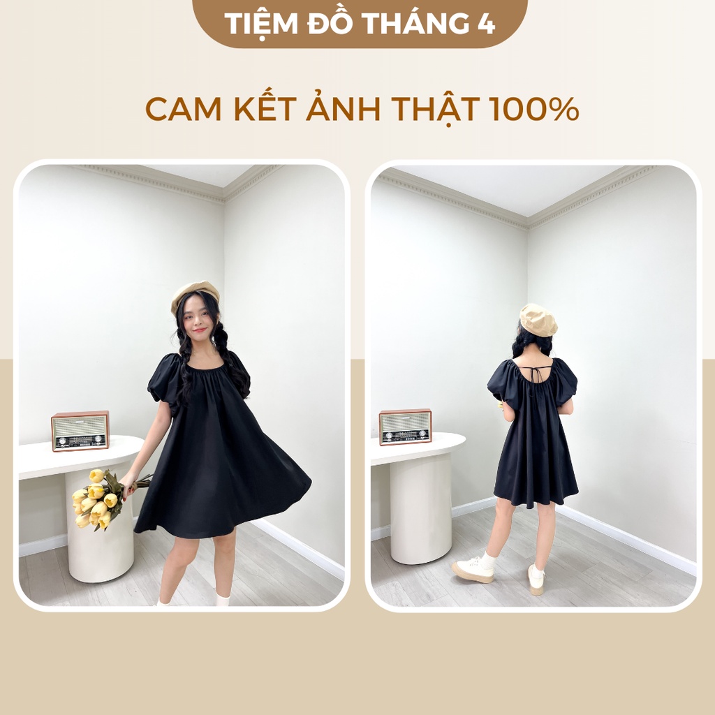 Đầm Suông Babydoll Tay Phồng Form Rộng TIỆM ĐỒ THÁNG 4 WING DRESS