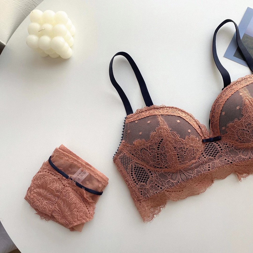 [HÀNG CAO CẤP] Set bộ đồ lót ren dây vai đính nơ | BigBuy360 - bigbuy360.vn