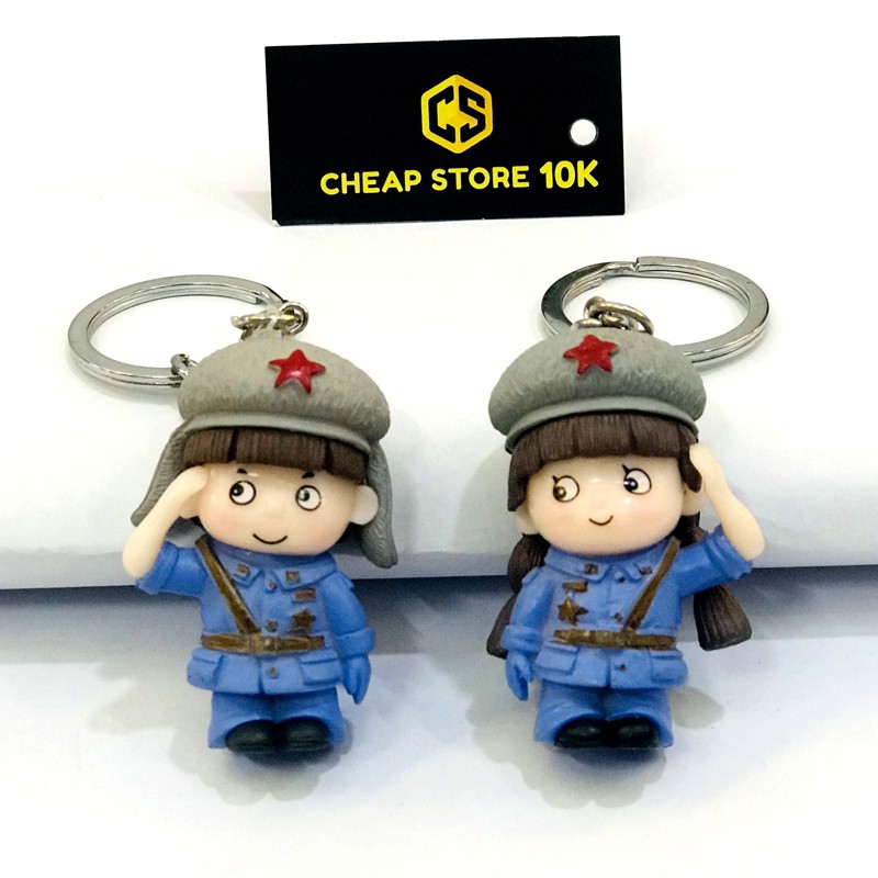 Móc khóa bộ đội, móc khoá đôi, cheapstore10k, cheapstore