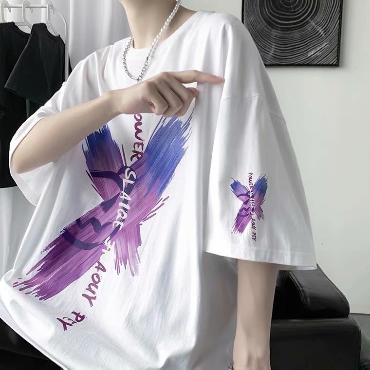 [M-8XL] Áo Thun Tay Ngắn Dáng Rộng Phong Cách Mới Phù Hợp Với Tất Cả Các Cặp Đôi Dễ Phối Đồ Có Size Lớn M-8XL