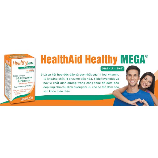 Viên Uống Vitamin Tổng Hợp HEALTHAID HEALTHY MEGA Lọ 30viên