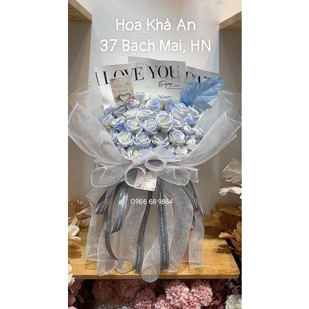 [-70k ship] Bó hoa sáp loang 50bông siêu cao cấp, thiết kế Khả An