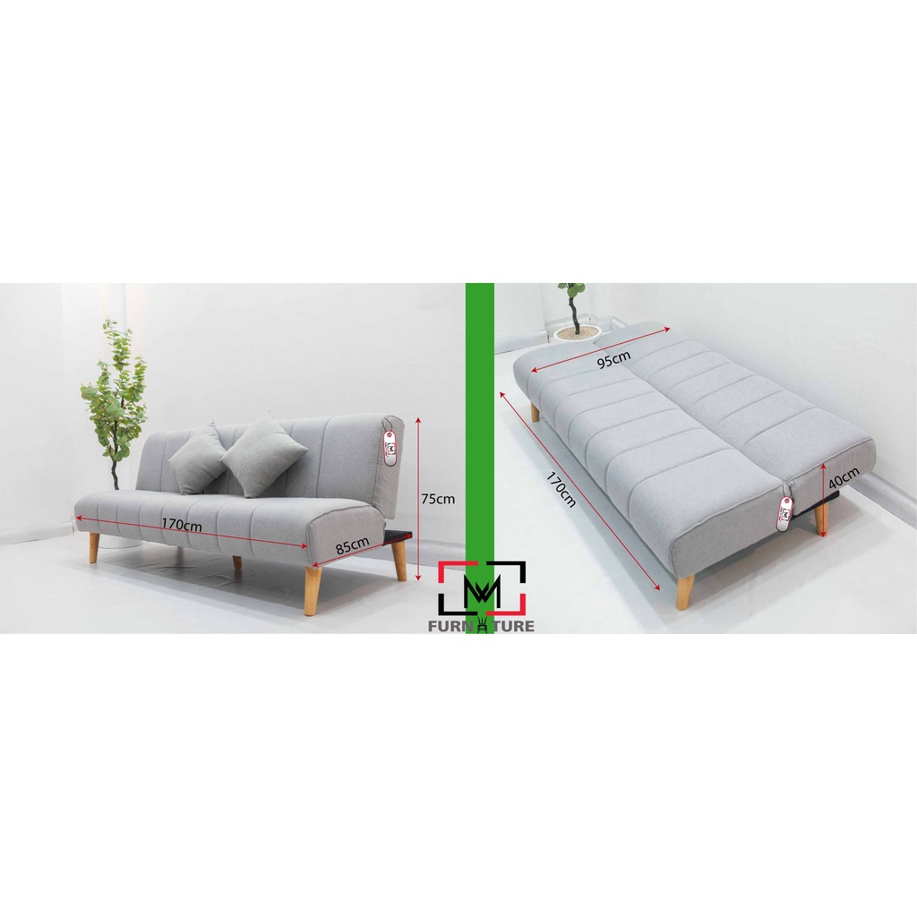 Sofa bed 1m7 3 chức năng cao cấp thương hiệu MWFURNITURE nhiều màu