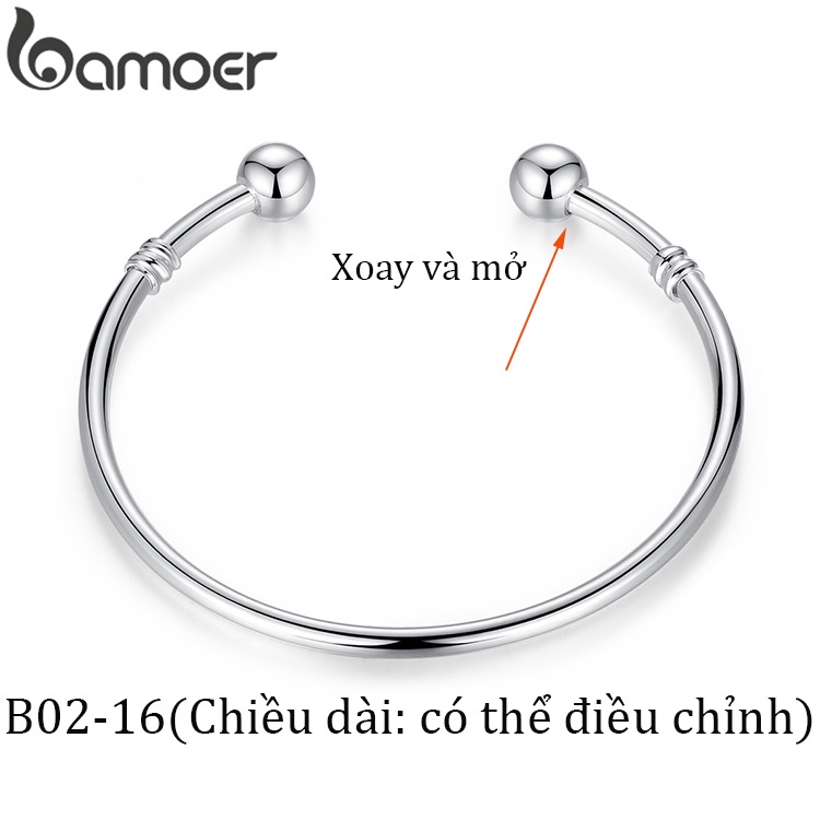 Vòng đeo tay BAMOER da rắn mềm thời trang DIY