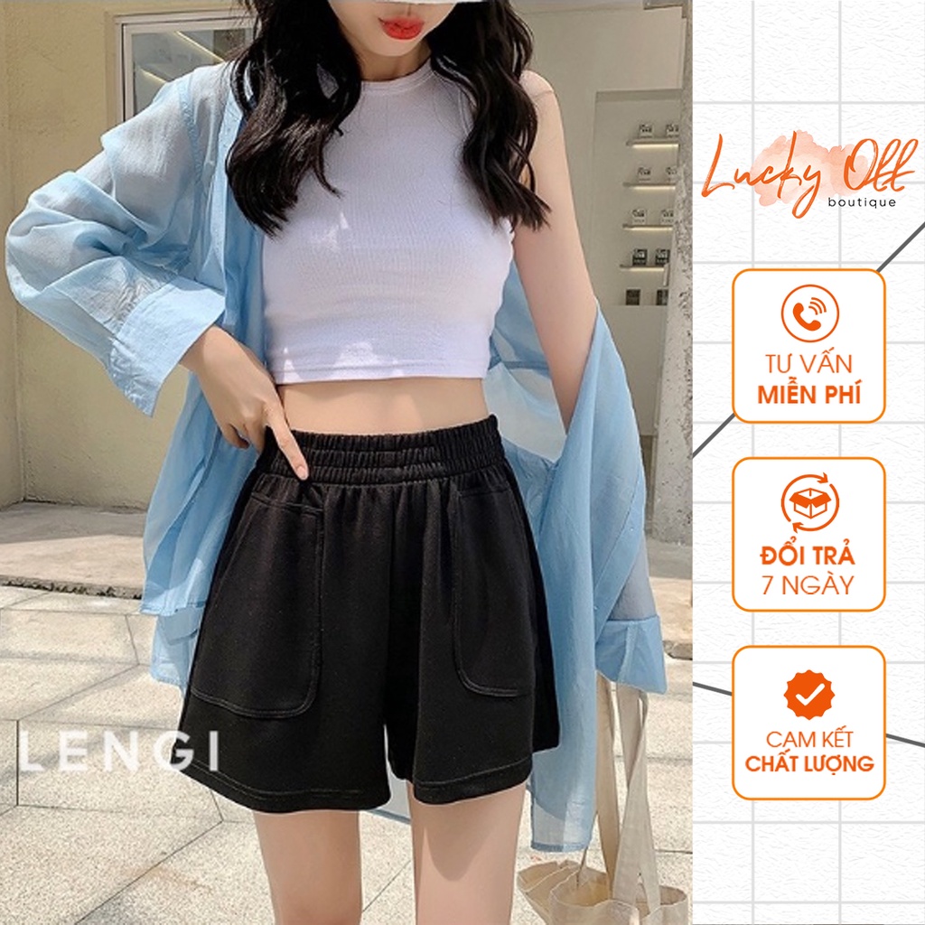 Quần đùi nữ ống rộng da cá chất cotton 95% cao cấp - LK003 | BigBuy360 - bigbuy360.vn