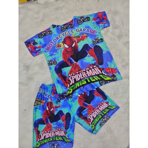 Bộ tay ngắn quần đùi thun lạnh 3d thái cho bé (size đại)