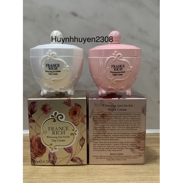 Kem dưỡng sáng da nám, tàn nhang France Rich_20gr.