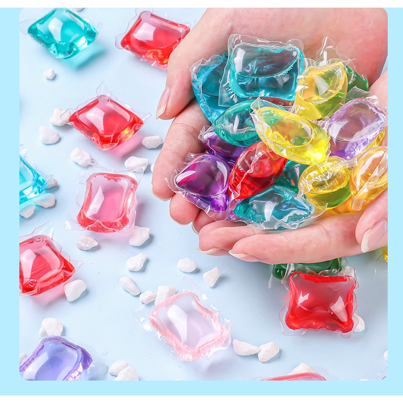 35 Viên gel giặt quần áo kháng khuẩn nhiều màu sắc có hương thơm lâu trôi