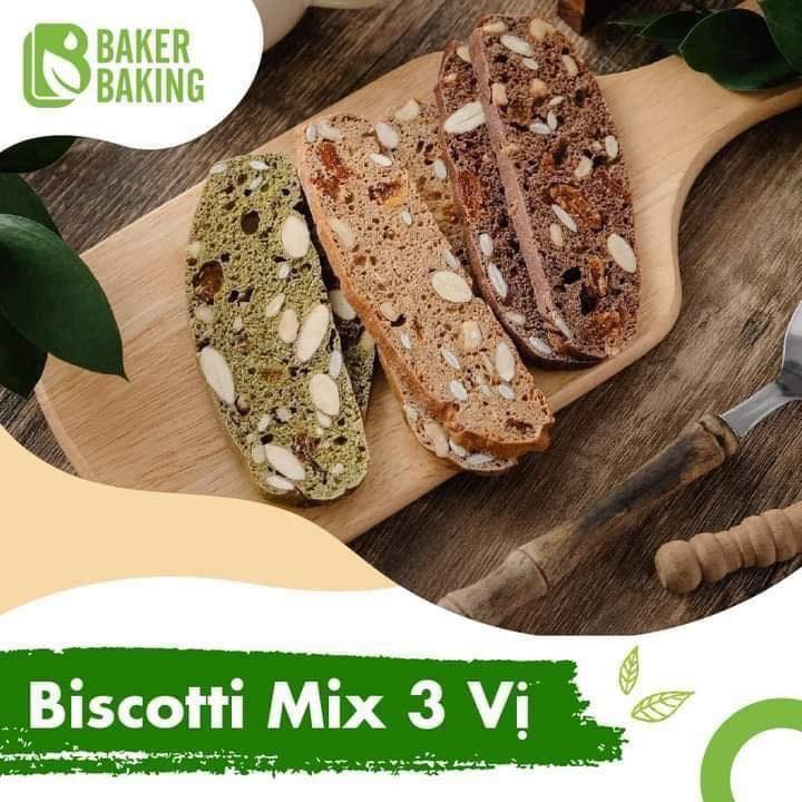 Bánh Biscotti Mix BakerBaking - Eat clean Healthy, giảm cân 250g