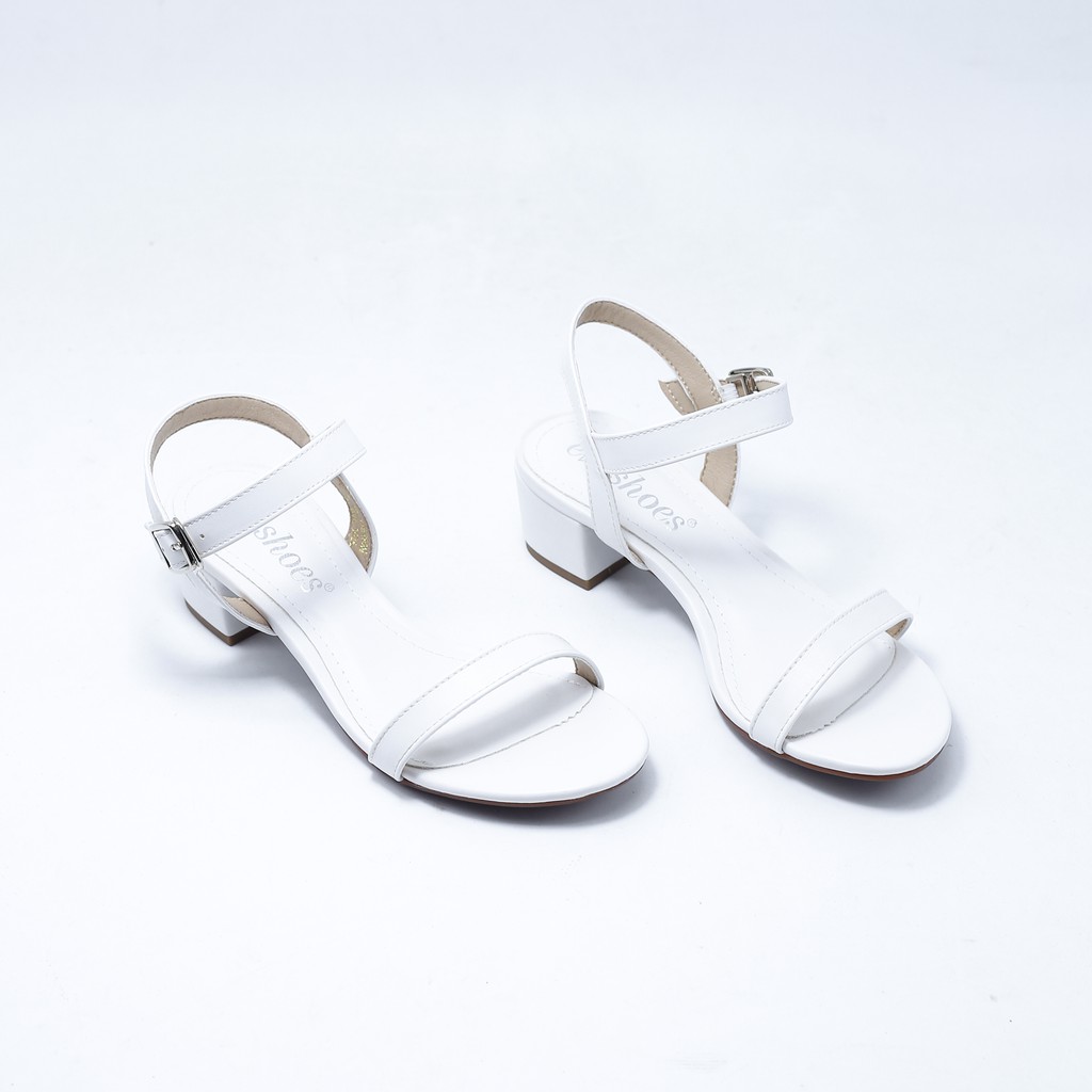 Sandal Quai Ngang Đế Vuông Da Tổng Hợp 4cm Evashoes - Eva1026