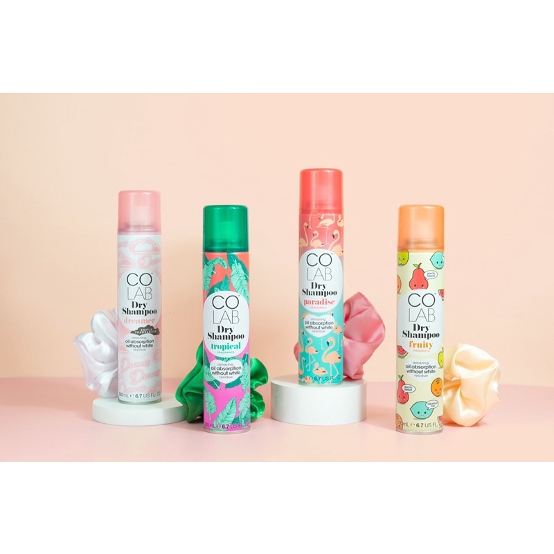 Dầu gội Khô Colab Dry Shampoo 200ml Giúp Làm Sạch Da Đầu Mang Lại Mái Tóc Bồng Bềnh