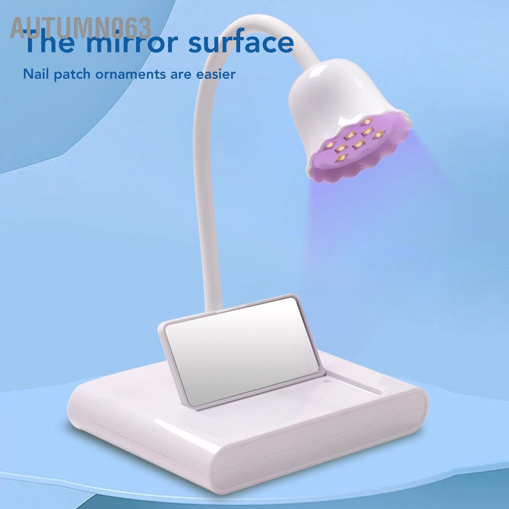 140*95*290mm Đèn làm móng Máy đóng móng 20W 8 cái Chíp ánh sáng LED Gương Gel sấy đánh bóng với cáp USB cho Tiệm tại nhà Autumn063