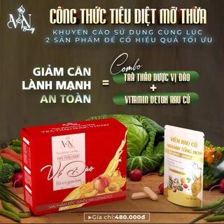 Trà giảm béo vị đào giảm cân an toàn hiệu quả một hộp (HÀNG CHÍNH HÃNG)